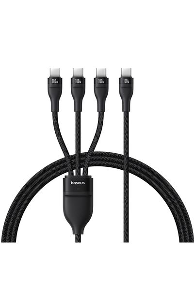 Baseus Flash Series 3 100W One-for-three Fast Charging Cable Type-C to C+C+C - 480Mbps