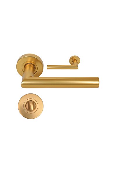 Store Vega Matte Gold Wc Type Titanium Plated Stainless Door Handle Set