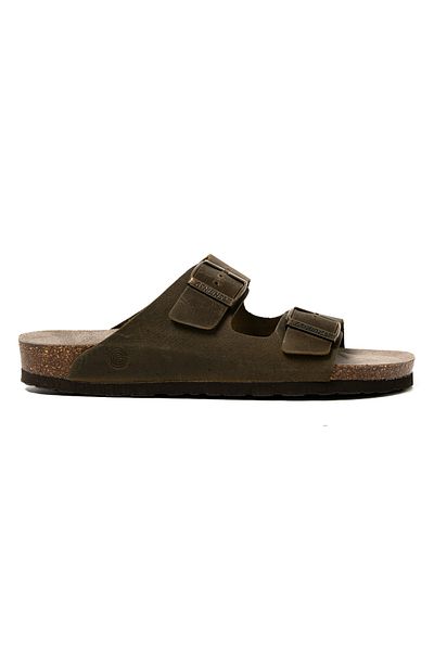 Genuins Ανδρικές παντόφλες HAWAII G105996 Genuins Oiled Leather Kaki