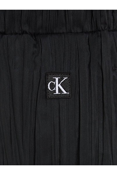 Calvin Klein Girls Black Festive Plisse Pants