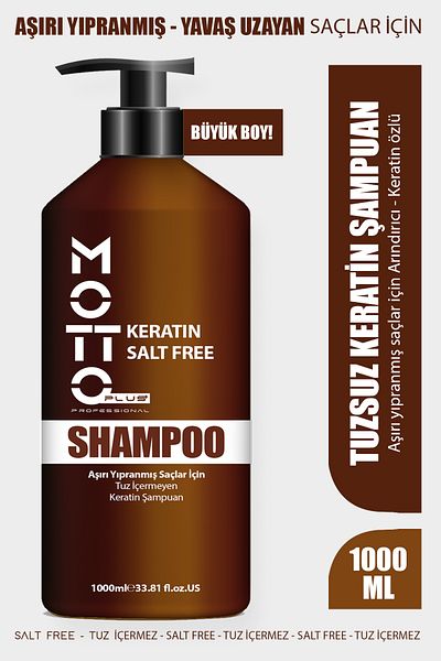 Motto Plus Professional Keratin - Salt-Free Hair Care Shampoo 1000ml