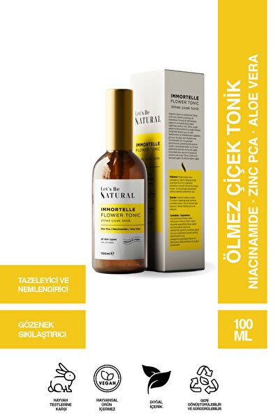 Let's Be NATURAL Ölmez Çiçek Yüz Tonik 100 ML Kırışıklık ve Yaşlanma Karşıtı ...