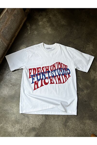 Jose Clothing Tricou imprimat cu mânecă scurtă cu croială supradimensionată