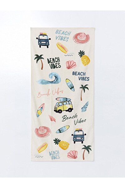 LC Waikiki LCW ACCESSORIES Γυναικεία πετσέτα θαλάσσης εμπριμέ 70x150 cm (S5)