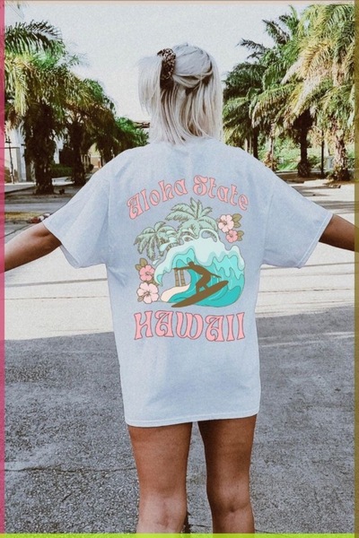 Jose Clothing Tricou imprimat cu mânecă scurtă cu croială supradimensionată