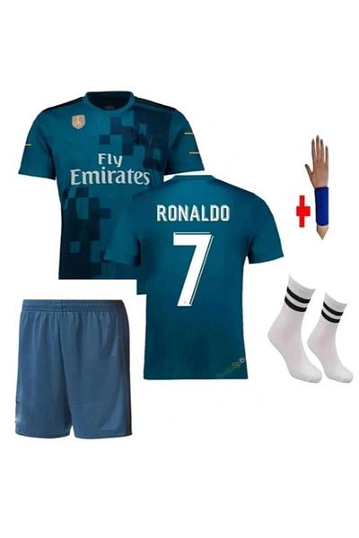 jabuka M.A.D.R.İ.Dd 2017 Turquoise Cristiano Ronaldo Child Jersey Set of 4