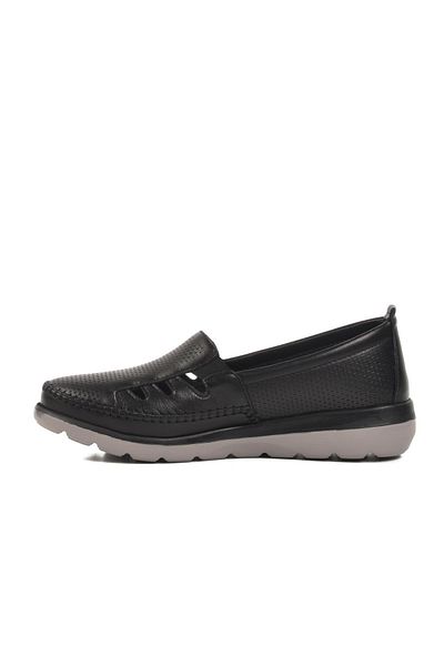 Voyager Z110 Z Anatomical Sole Black Genuine Leather Women's Casual Shoes