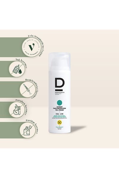 Dermoskin Acne Matte Spf50+ Sunscreen Gel Cream 50 ml