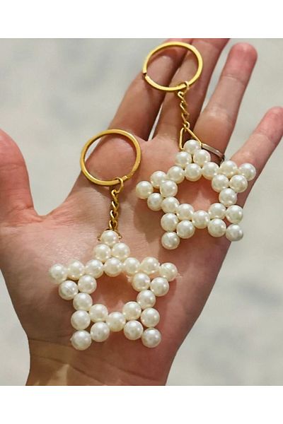 NEMOPHİLA Pearl Star Keychain Is an Unforgettable Gift Accessory for Promise, Engagement and Wedding with Its Elegant Design