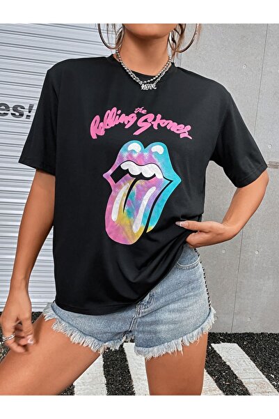 Jose Clothing Tricou imprimat cu mânecă scurtă cu croială supradimensionată