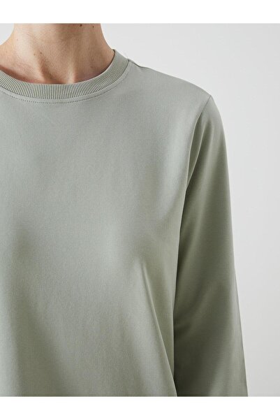 LC Waikiki LCW Modest Bisiklet Yaka Kadın Sweatshirt Tunik (S5)