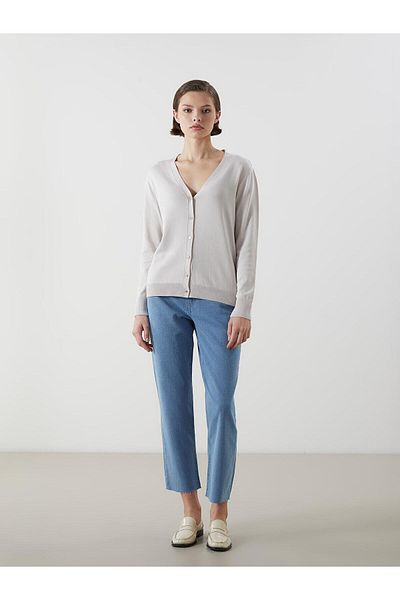 LC Waikiki Lcwaikiki Classic V-Neck Women's Knitwear Cardigan (S5)