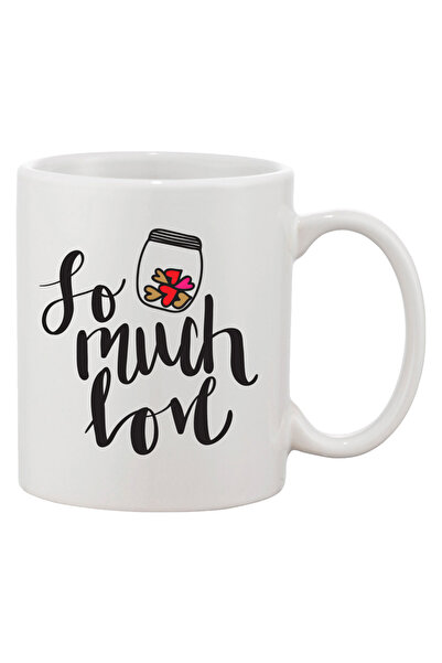 OEM Εξατομικευμένη λευκή κούπα 'So much love', INOVATIX®. 330 ml