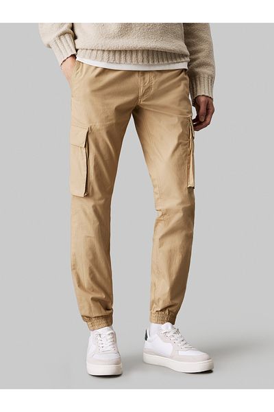 Calvin Klein Calvin Klein Men Travertine Beige Skinny Cargo Pants