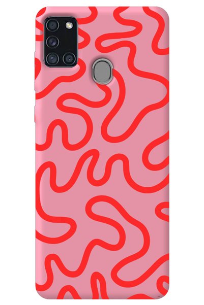 WANNA PROTECT Silicone Phone Case for Samsung A21S Pink with Velvet Inside Ab...