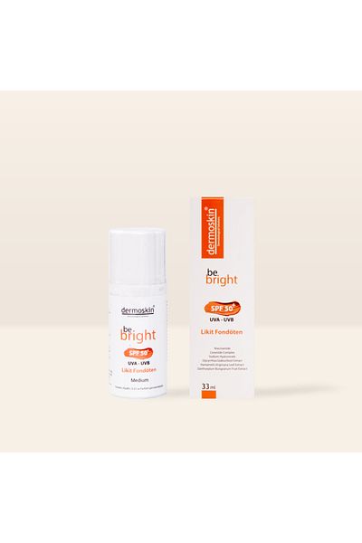 Dermoskin Be Bright Spf50+ Liquid Foundation - Medium 33 ml