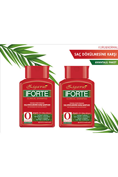 Zigavus Forte Ultra Clinical Kuru ve Normal Saçlar için Şampuan 220 x 2 ml