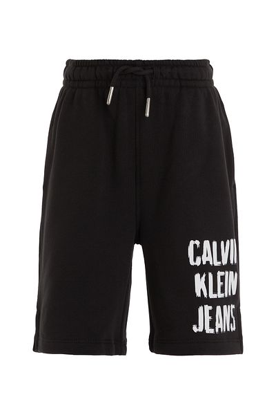 Calvin Klein شورت كالفن كلاين للأولاد باللون الأسود المحبوك بشعار بيكسل