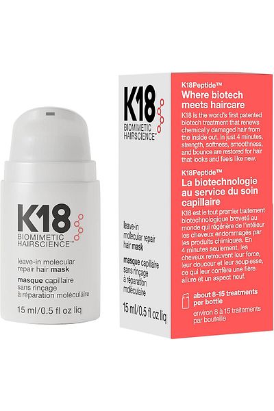 K18 Leave-In Molecular Repair Hair Mask, 15ml