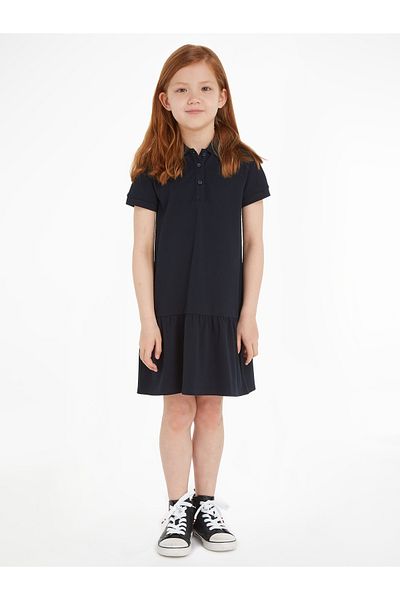 Tommy Hilfiger Women Blue Essential Midi Polo Dress
