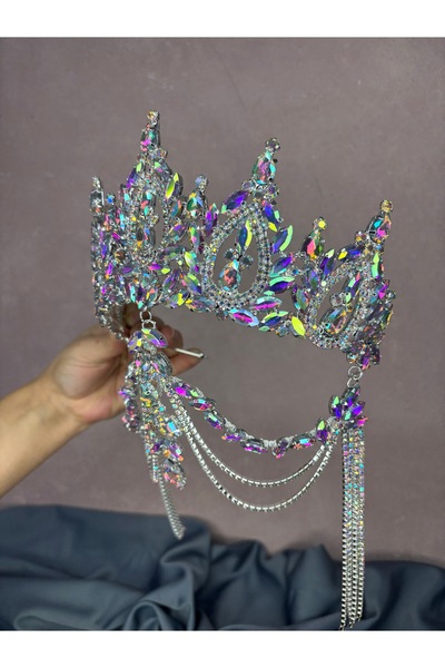 ESPEREST Balca Yüksek Model Sallantılı Gelin Kına Alınlığı