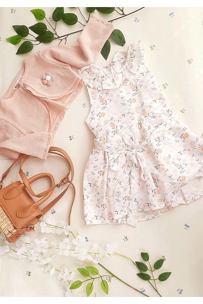 MÇ FAMİLY STORe Girl's Bolero Dress 2-Piece Suit 2-3-4-5 Years