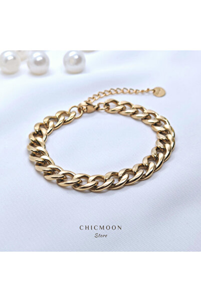 CHICMOON STORE Steel Gold Color Luxury Chain Bracelet
