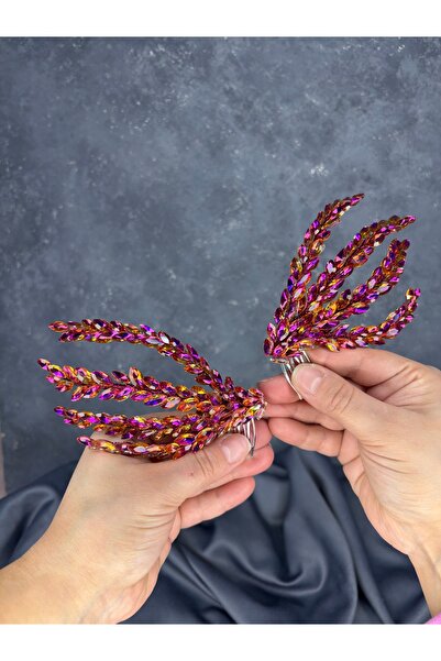 ESPEREST مشط بوجي ودبوس شعر الزفاف مزدوج الجوانب