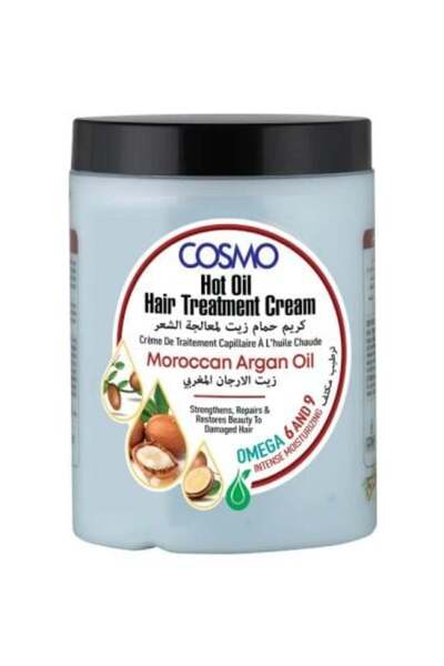 Cosmo كريم علاج الشعر بزيت الأرغان المغربي من كوزمو، 1000 مل