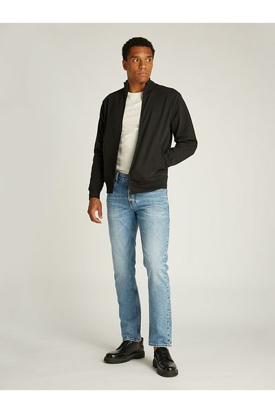 Calvin Klein Calvin Klein Men Black Textured Hwk Zip Through Hoodie