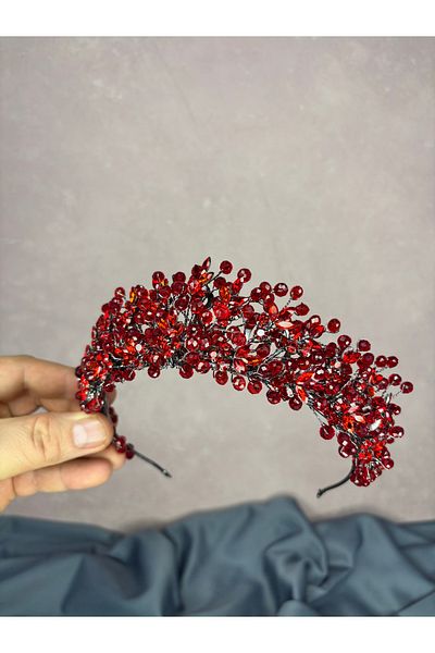 Hayalperest boncuk İlsu Elegant Bead Detailed Henna Night Bridal Crown