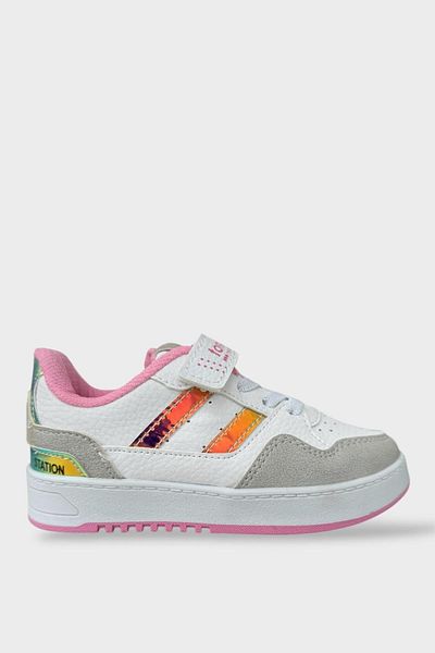 Liger Children's Velcro Laced Comfort Sports Shoes White - Gray