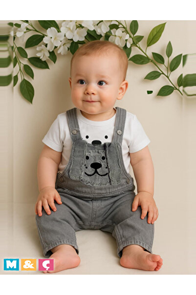 MÇ FAMİLY STORe Baby Girl Baby Kids Jean Salopet 2-Piece Jeans Jumpsuit
