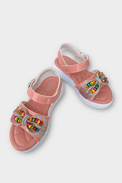 Liger Girl's Summer Wedding Ceremony Stylish Sandals Shoes Powder