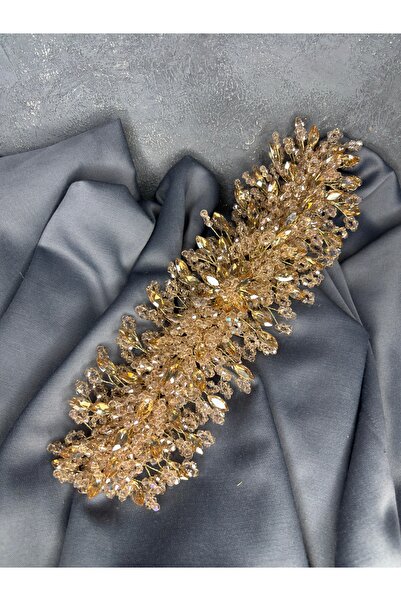 ESPEREST Elena Intense Beaded Henna and Bridal Crown Turban Matched