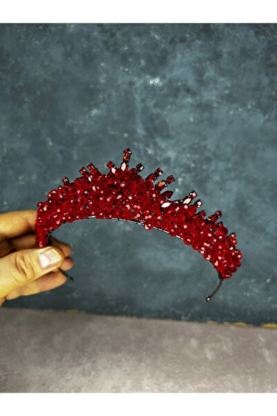 Hayalperest boncuk Edis Elegant Bead Decorated Henna Crown Bridal Accessory