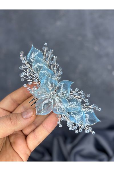 Hayalperest boncuk Özün Detailed Scalloped Bridal Hairpin