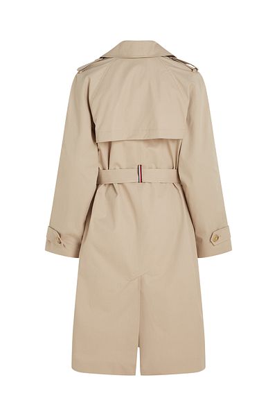 Tommy Hilfiger Women Beige Cotton Classic Trench Coat
