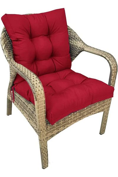 puffiber Pofidik Backrest Balcony Chair Cushion with Special Stitched Laces 43X88 cm