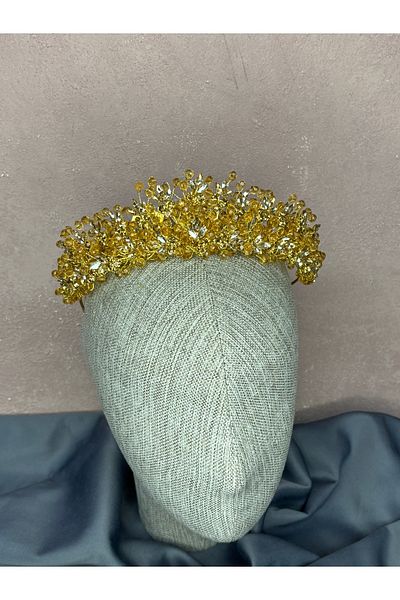 Hayalperest boncuk İlsu Elegant Bead Detailed Henna Night Bridal Crown