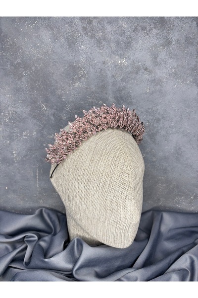 ESPEREST Buğlem Kristalli Boncuklarla Süslenmiş Şık Gelin Tacı