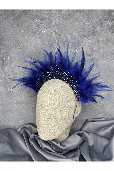 ESPEREST أردن ريشة مطرز العروس الحناء تاج نموذج لامع