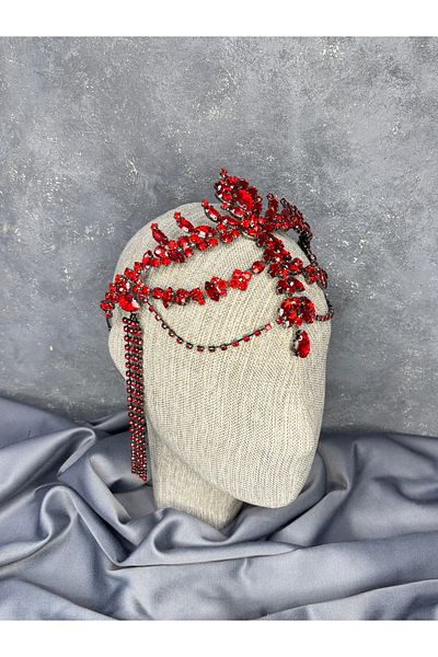 Hayalperest boncuk Almeda Moving Dangle Bridal Henna Crown Fascia Model