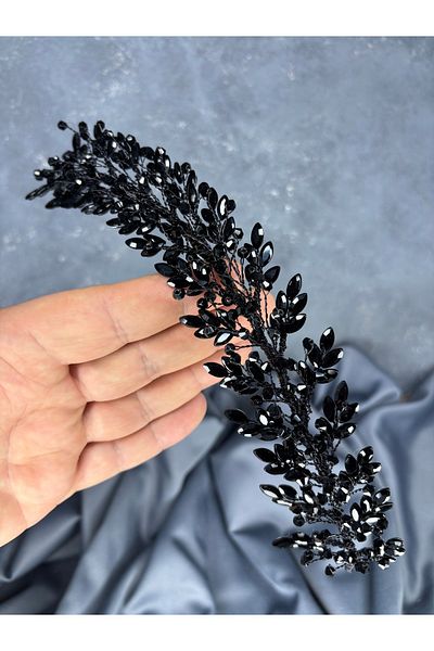 Hayalperest boncuk Laurel Bridal Crown Hair and Turban Accessory