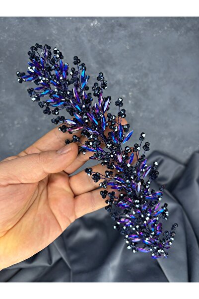 ESPEREST Coroana de henna de mireasa eleganta, decorata cu margele de cristal...