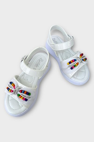 Liger Girl's Summer Wedding Ceremony Stylish Sandals Shoes White