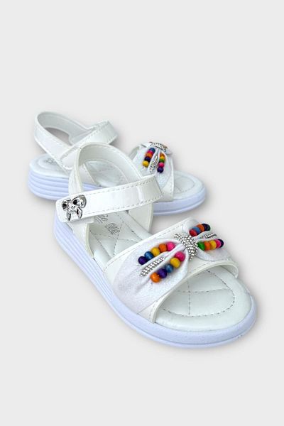 Liger Girl's Summer Wedding Ceremony Stylish Sandals Shoes White
