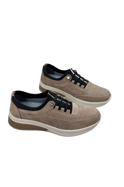 erenimstore Genuine Leather Men's Black Orthopedic Shoes