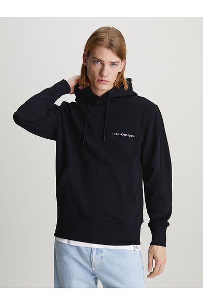Calvin Klein Calvin Klein Men Black Institutional Hoodie