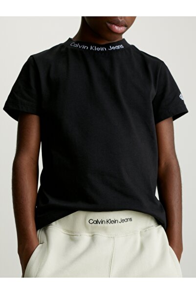 Calvin Klein Boys Green Intarsia Logo Terry Sweatpants